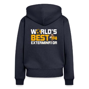 Le meilleur exterminateur au monde Kammerjäger - Sweat à capuche zippé Premium bio Femme - bleu marine - Dos