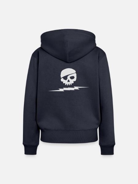 Lightning Jolly - Frauen Premium Bio Zip Hoodie - Navy