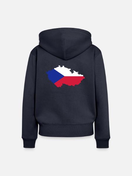 Tschechische Republik - Frauen Premium Bio Zip Hoodie - Navy