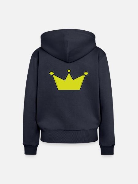 krone - Frauen Premium Bio Zip Hoodie - Navy