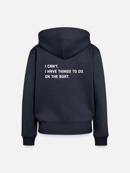 Boot - Frauen Premium Bio Zip Hoodie - Navy