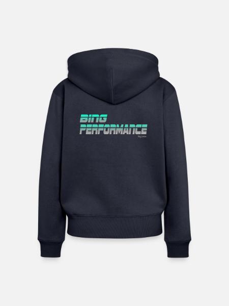 bing performance 1 - Frauen Premium Bio Zip Hoodie - Navy