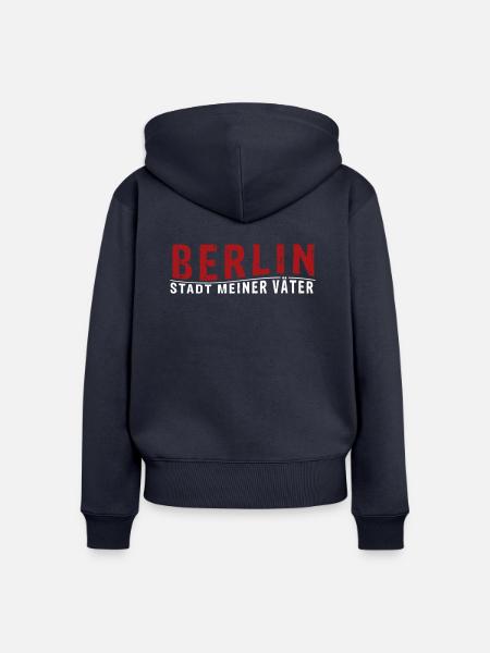 BERLIN - Stadt meiner Väter - Frauen Premium Bio Zip Hoodie - Navy