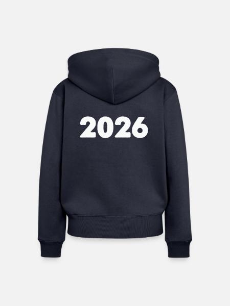 2026 - Frauen Premium Bio Zip Hoodie - Navy