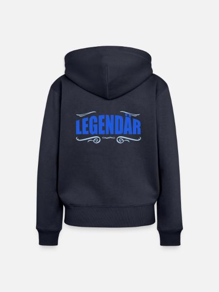 legendär - Frauen Premium Bio Zip Hoodie - Navy