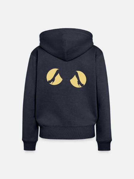 Beine SHirt. - Frauen Premium Bio Zip Hoodie - Navy