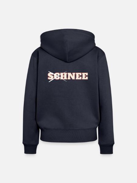 Schnee 1 - Frauen Premium Bio Zip Hoodie - Navy
