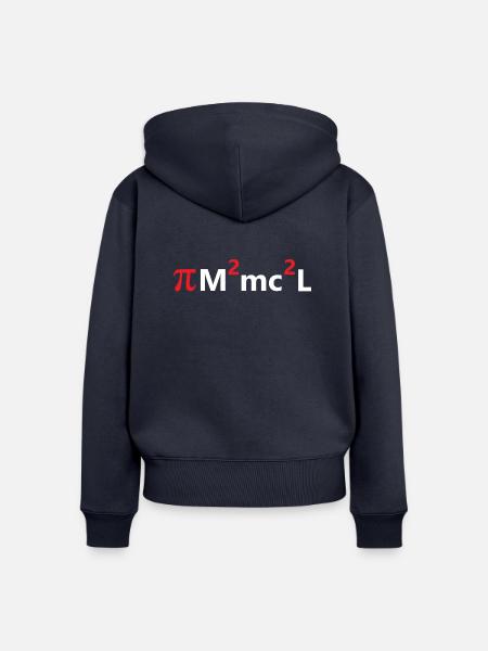 Mathematischer Pimmel rot - Frauen Premium Bio Zip Hoodie - Navy