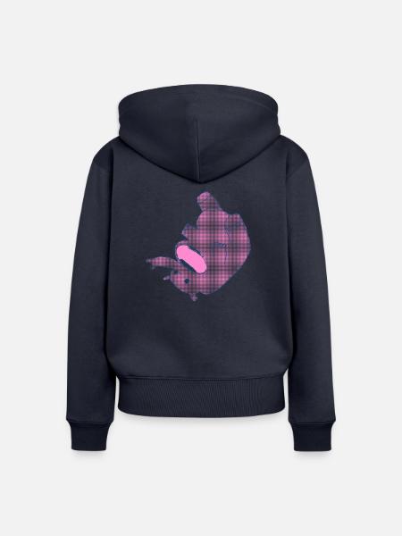 Elefant.PNG - Frauen Premium Bio Zip Hoodie - Navy