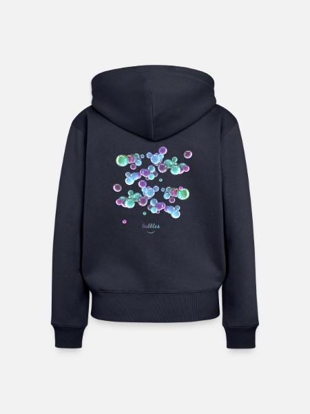 bubbles - Frauen Premium Bio Zip Hoodie - Navy