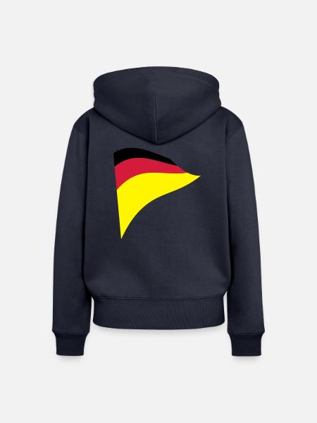 deutschland - Frauen Premium Bio Zip Hoodie - Navy