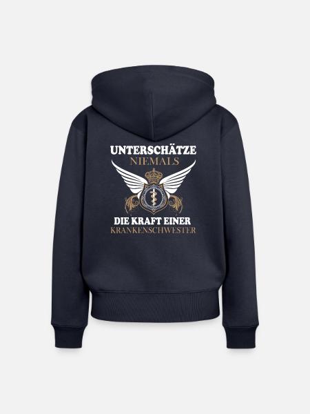 Krankenschwester - Frauen Premium Bio Zip Hoodie - Navy