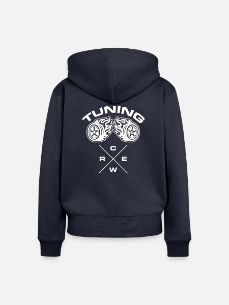 Tuning Crew - Frauen Premium Bio Zip Hoodie - Navy