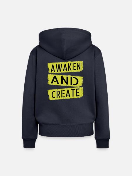 gift idea enlightenment quotes - Frauen Premium Bio Zip Hoodie - Navy