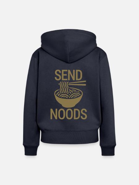 Send noods - Frauen Premium Bio Zip Hoodie - Navy