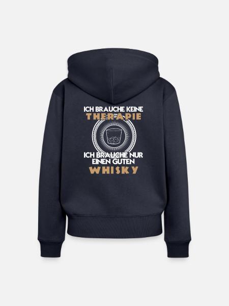 whiskey - Frauen Premium Bio Zip Hoodie - Navy