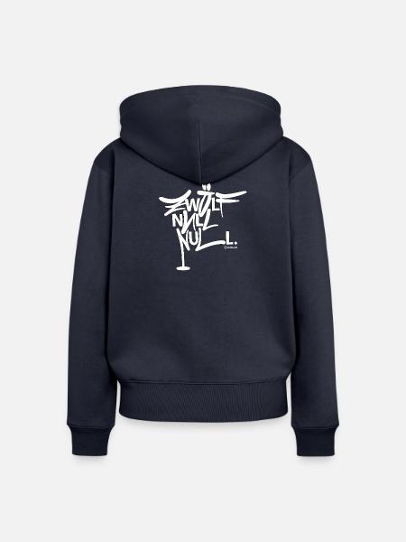 1200 Graffiti Schriftzug - Frauen Premium Bio Zip Hoodie - Navy