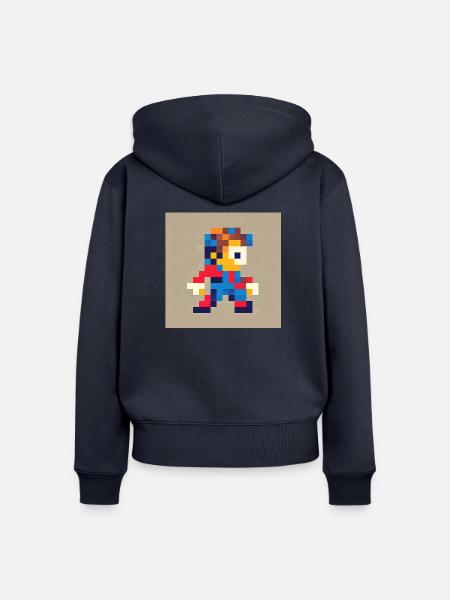 TOKEN NFT CARTOON - Frauen Premium Bio Zip Hoodie - Navy