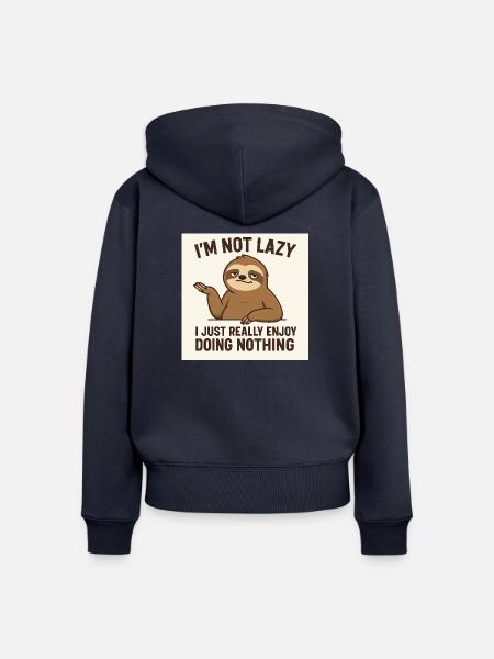 Chill-Level: Fehlerhafter - Frauen Premium Bio Zip Hoodie - Navy