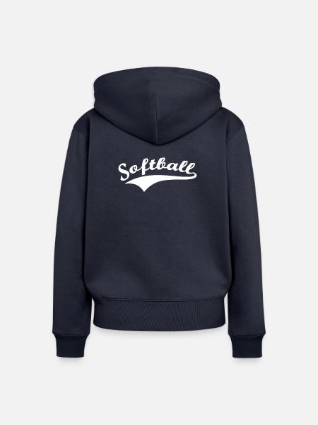 softball v2 - Frauen Premium Bio Zip Hoodie - Navy