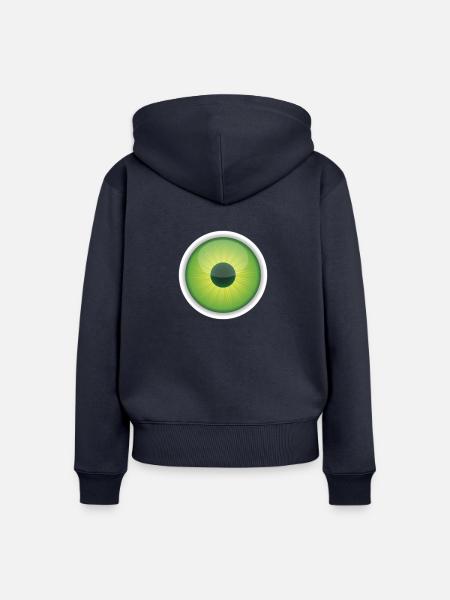 Auge - Frauen Premium Bio Zip Hoodie - Navy
