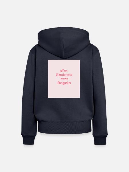 Mein Business meine Regeln - Frauen Premium Bio Zip Hoodie - Navy