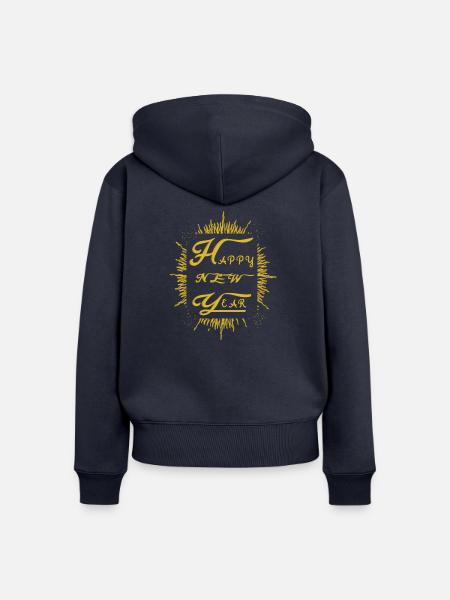 Funkelndes Silvester Fest - Frauen Premium Bio Zip Hoodie - Navy