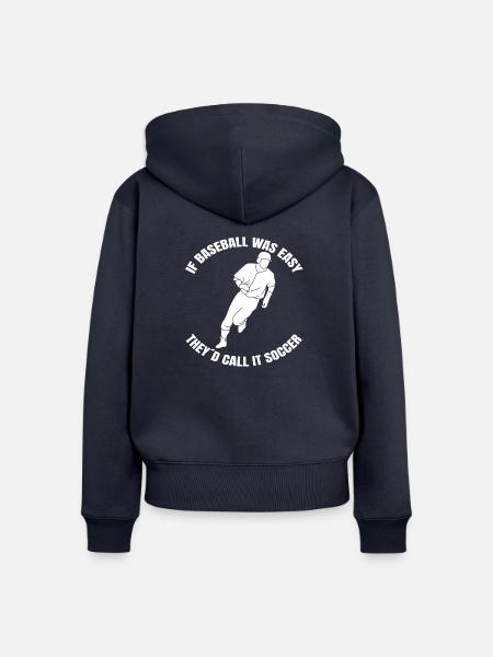 Baseball Baseballer Baseballspieler Baseballteam - Frauen Premium Bio Zip Hoodie - Navy