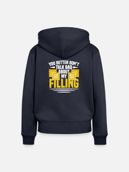 Ravioli-Füllung - Frauen Premium Bio Zip Hoodie - Navy