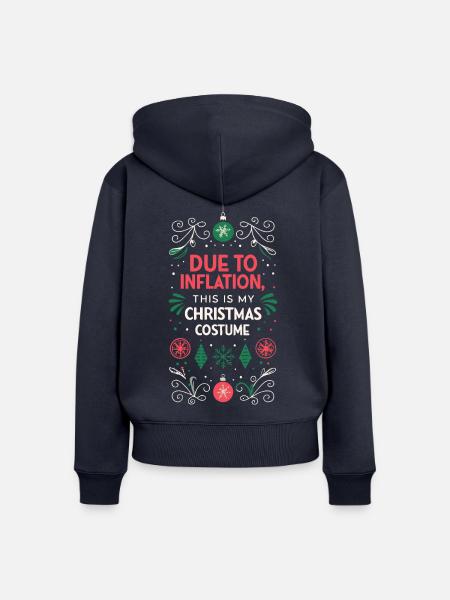 Inflation-Weihnachtskostüm - Frauen Premium Bio Zip Hoodie - Navy