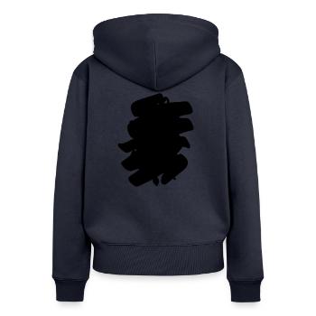 Vibe with me - Frauen Premium Bio Zip Hoodie - Navy - Hinten