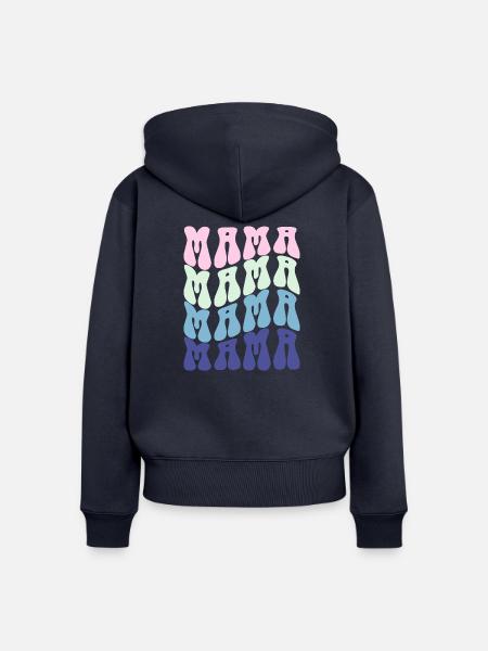 Mama - Frauen Premium Bio Zip Hoodie - Navy
