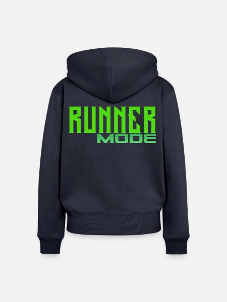 Läufer - Frauen Premium Bio Zip Hoodie - Navy