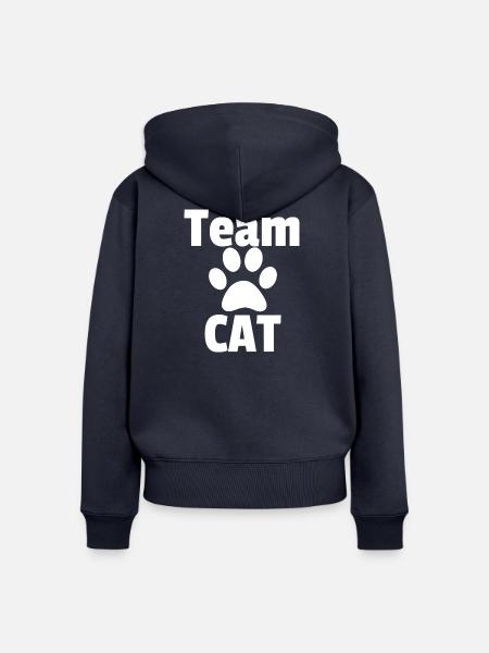 Team CAT - Frauen Premium Bio Zip Hoodie - Navy