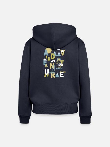Outdoor Abenteuer - Frauen Premium Bio Zip Hoodie - Navy