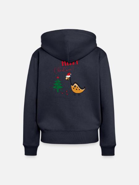 Merry Christmas - Frauen Premium Bio Zip Hoodie - Navy