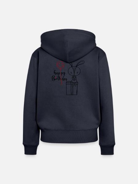 Happy Birthday - Frauen Premium Bio Zip Hoodie - Navy