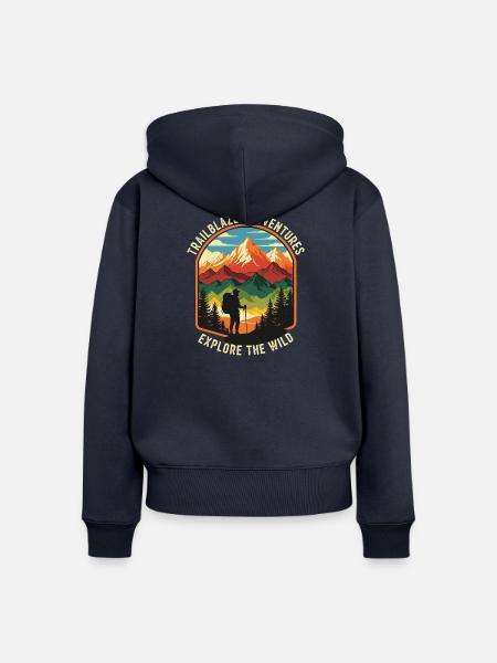 Bergsteiger - Frauen Premium Bio Zip Hoodie - Navy