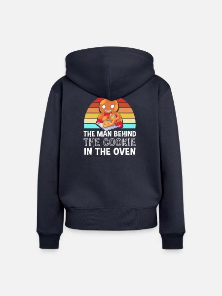 Werdender Papa werdende Väter - Frauen Premium Bio Zip Hoodie - Navy