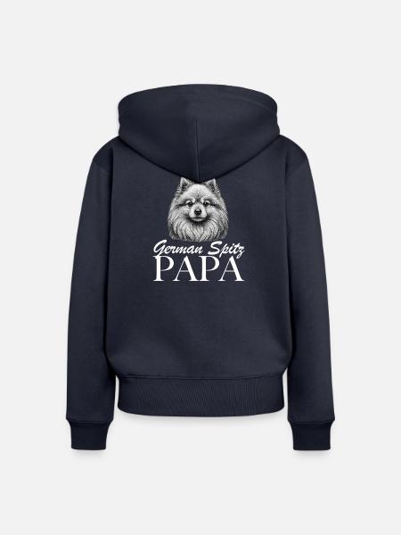 Deutsche Spitze Papa - Frauen Premium Bio Zip Hoodie - Navy