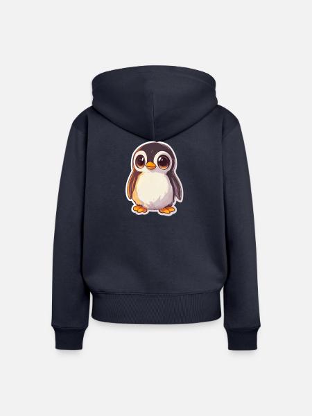 Pinguin - Frauen Premium Bio Zip Hoodie - Navy