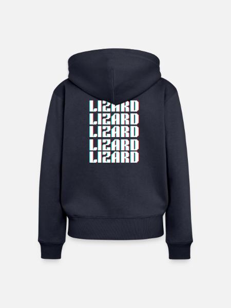 Eidechse - Frauen Premium Bio Zip Hoodie - Navy