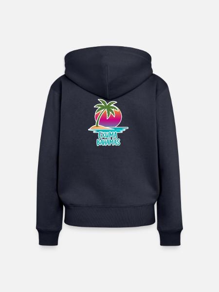 Exuma Comic Geschenk - Frauen Premium Bio Zip Hoodie - Navy