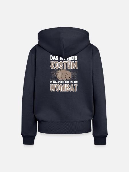 Wombat - Frauen Premium Bio Zip Hoodie - Navy
