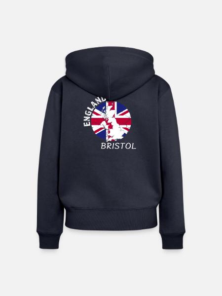 Bristol - Frauen Premium Bio Zip Hoodie - Navy