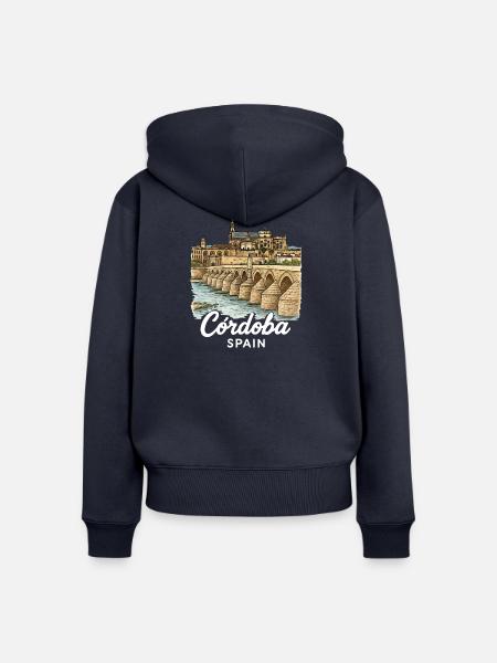 Cordoba Spanien - Frauen Premium Bio Zip Hoodie - Navy
