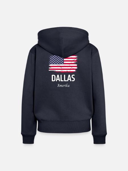 Dallas - Frauen Premium Bio Zip Hoodie - Navy