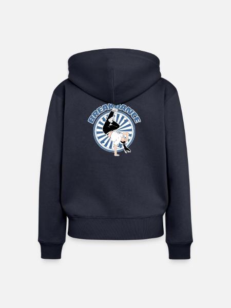 Breakdance  - Frauen Premium Bio Zip Hoodie - Navy