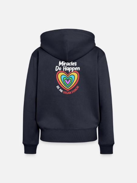 Nierenspender Spender Niere - Frauen Premium Bio Zip Hoodie - Navy