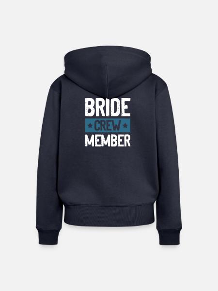 Bride Crew - Frauen Premium Bio Zip Hoodie - Navy